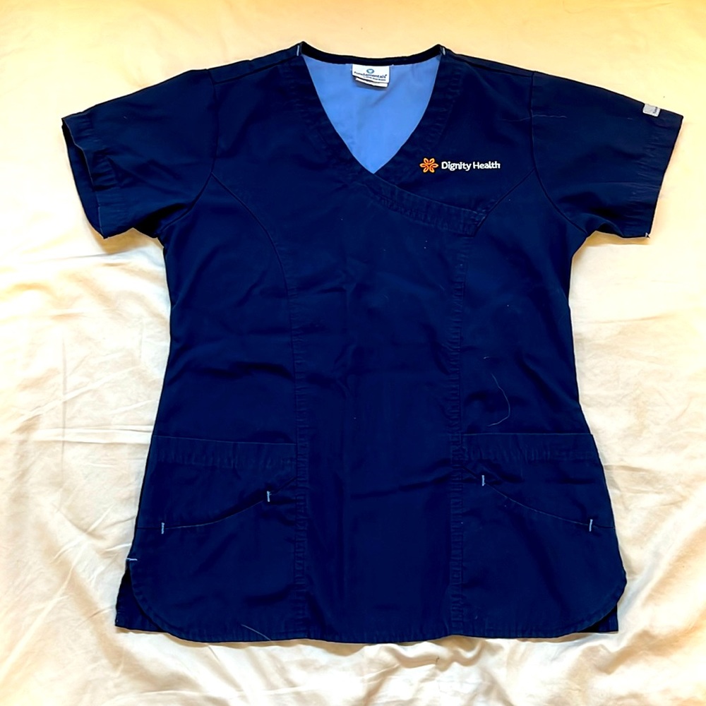 Dignity Health scrub top.